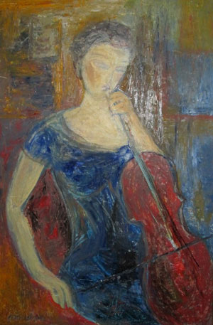 Woman with her Music